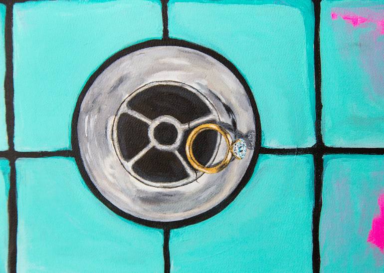 Original Abstract Expressionism Architecture Painting by Richard Reuys