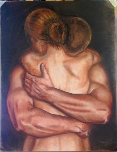 Print of Figurative Love Paintings by Gloria Perez Herrero