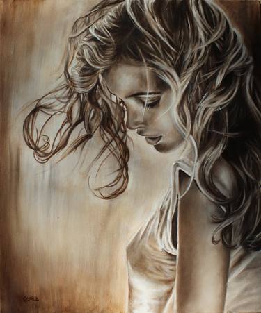 Original Figurative Women Paintings by Gloria Perez Herrero