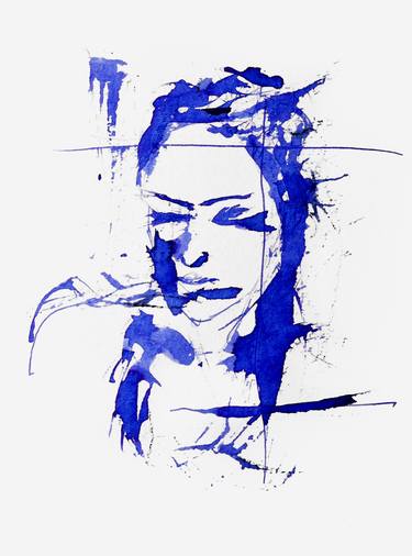 Print of Expressionism Portrait Drawings by Mercedes Chiesa