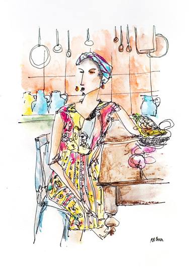 Print of Illustration Fashion Drawings by Mercedes Chiesa