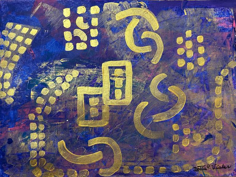 Original Abstract Painting by Dottie Visker | Abstract Art on Paper | The moment you fall in love