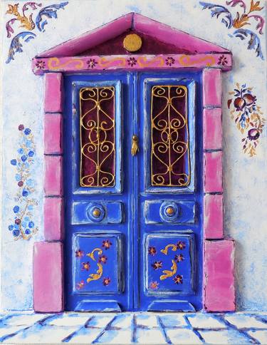 Original Folk Architecture Paintings by Dimitrios Manos