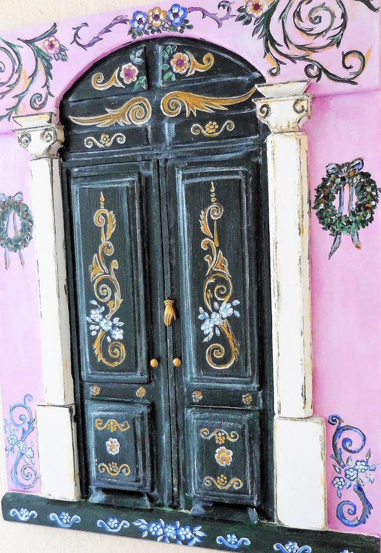 Original Folk Architecture Painting by Dimitrios Manos