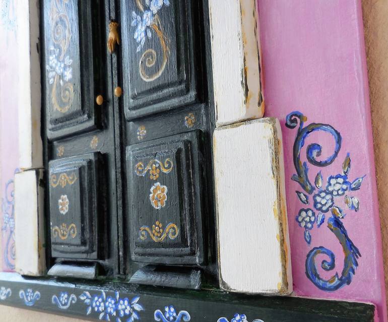 Original Folk Architecture Painting by Dimitrios Manos