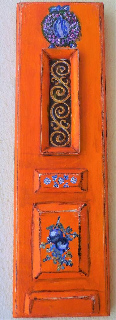 Traditional Mediterranean Orange Front Door thumb
