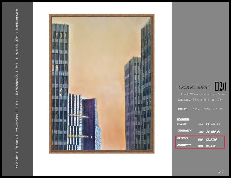 Original Impressionism Architecture Painting by Keith Addy