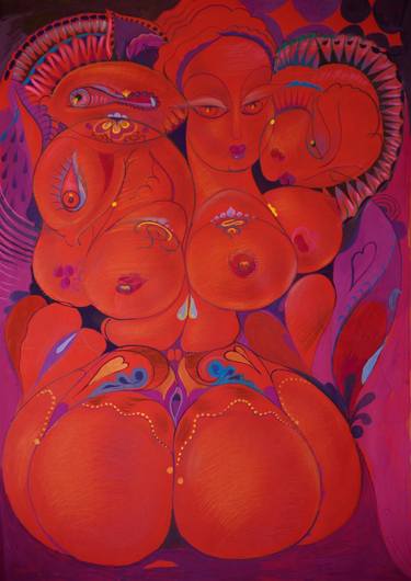 Print of Erotic Paintings by Ashot Saribekyan