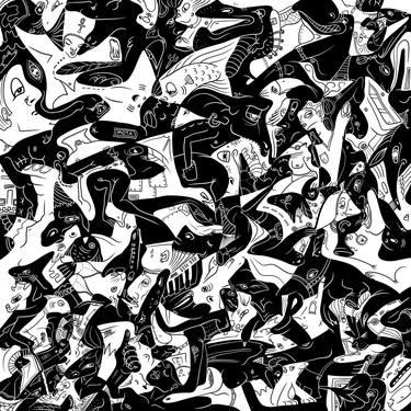 Print of Abstract Expressionism Cartoon Digital by Danilo Mileta