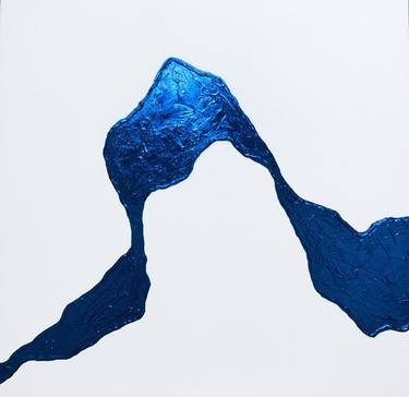Blue ocean waves - 3D, textured, plaster thumb