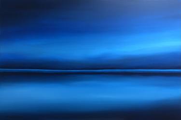 Blue Ocean  - Deep water navy minimalism seascape skyline, waves thumb