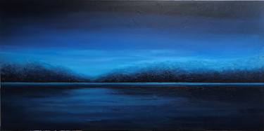 3D Blue Ocean  -  water navy minimalism seascape skyline, waves thumb