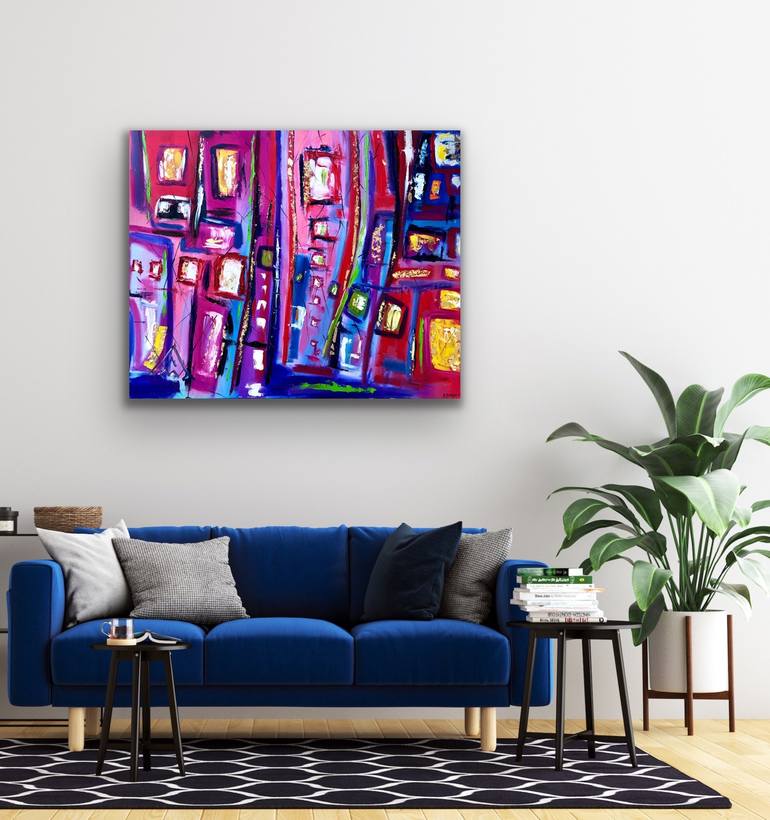 Original Abstract Expressionism Abstract Painting by Natalia Krykun