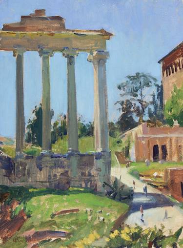 Original Impressionism Architecture Painting by Andrey Kateryniuk
