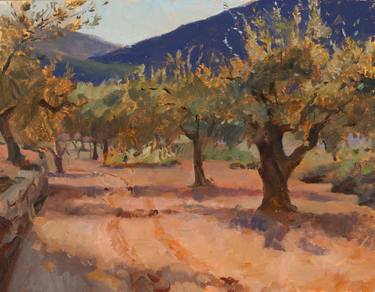 Original Impressionism Tree Painting by Andrey Kateryniuk