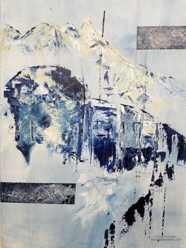Original Abstract Expressionism Train Paintings by Linda Wimberly
