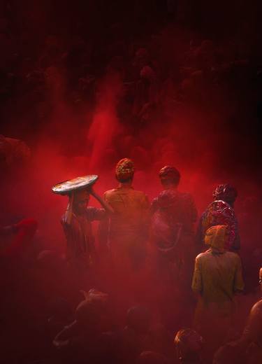 Lost In Red A holi Series By Devendermeena - Limited Edition of 50 thumb