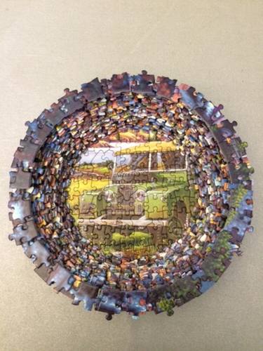 Upcycled Jigsaw Puzzle Bowl thumb