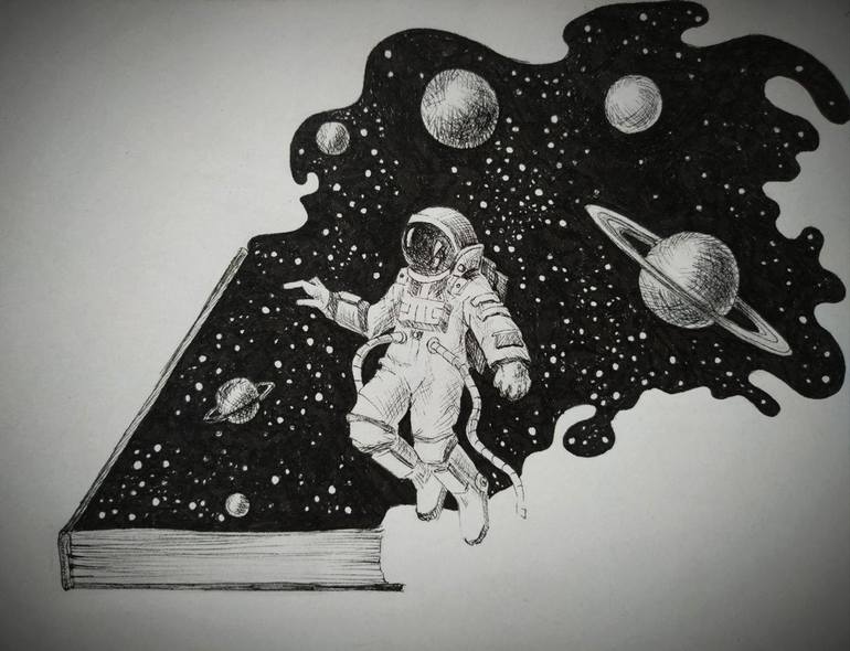 space artwork drawing