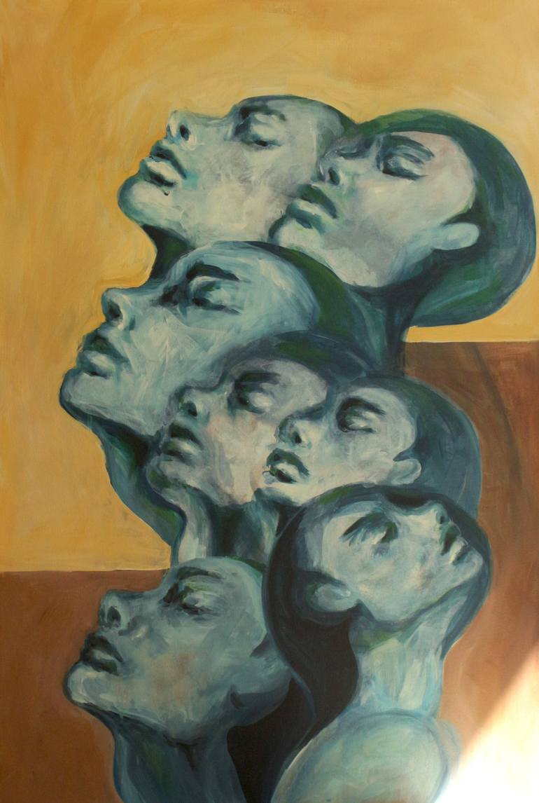 Original Art Nouveau People Paintings by Ingrida Blinkeviciute
