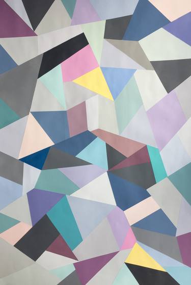 Original Abstract Geometric Paintings by Delivered by Hand
