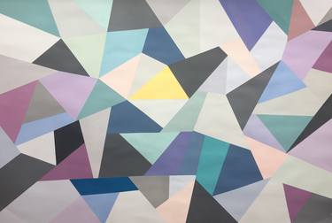 Original Abstract Geometric Paintings by Delivered by Hand