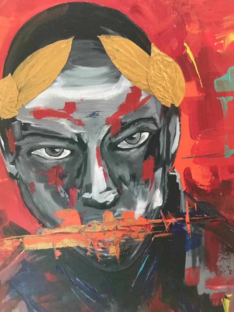 Original Expressionism Men Painting by Woodson Louis