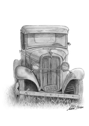 Print of Figurative Car Drawings by Mikkel Hansen