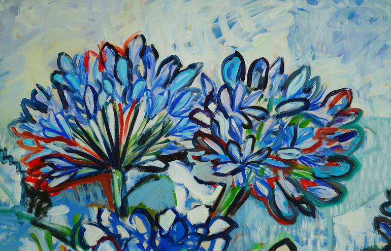Original Fine Art Floral Painting by Katerina Apale