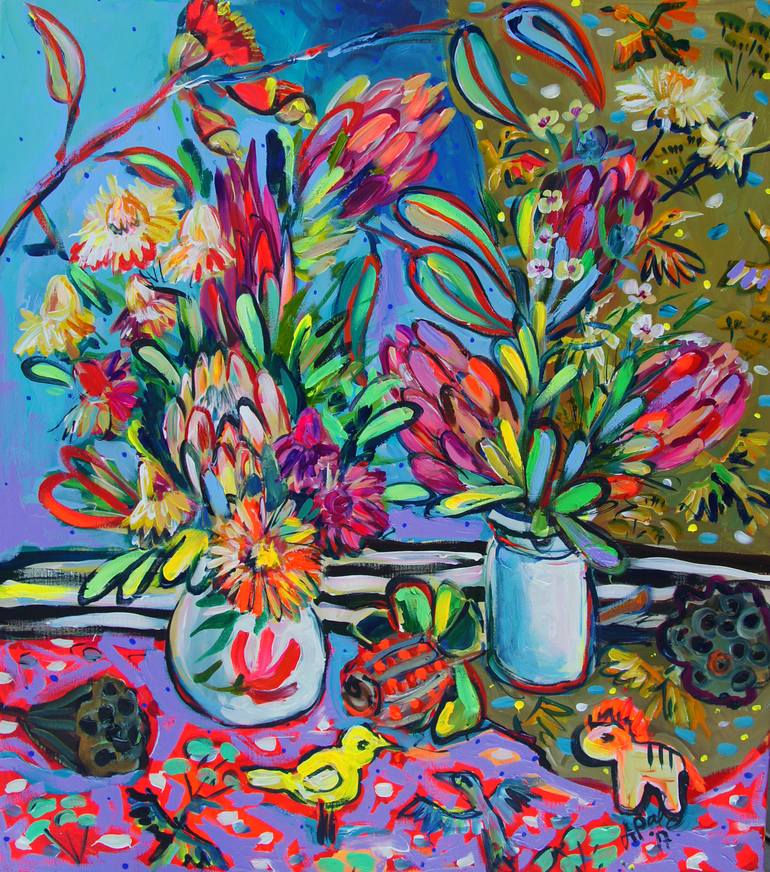 Flowers Painting by Katerina Apale | Saatchi Art