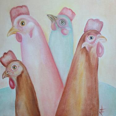 Original Surrealism Animal Paintings by Anna Marinova