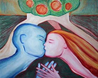 Print of Figurative Love Paintings by Anna Marinova