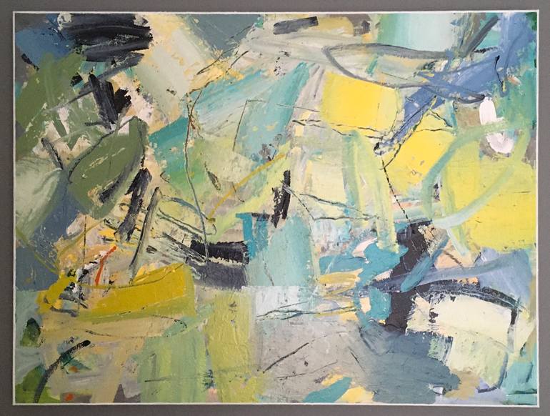 Original Abstract Painting by Elzbieta Gibek  Abstract Art on Canvas  Summer Time