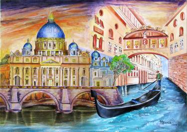 Print of Travel Paintings by Miriam Besa