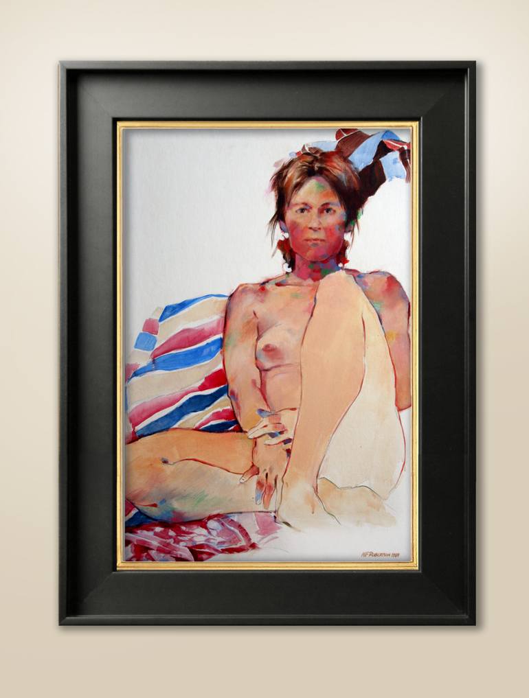 Original Figurative Nude Painting by Nicholas Robertson