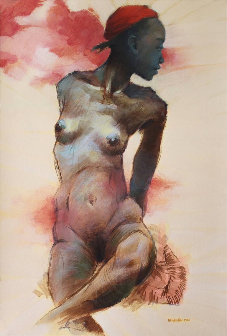 770px x 1141px - Restive Nude Painting by Nicholas Robertson | Saatchi Art
