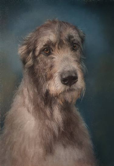 Original Realism Dogs Drawing by Irina Kryuchkova