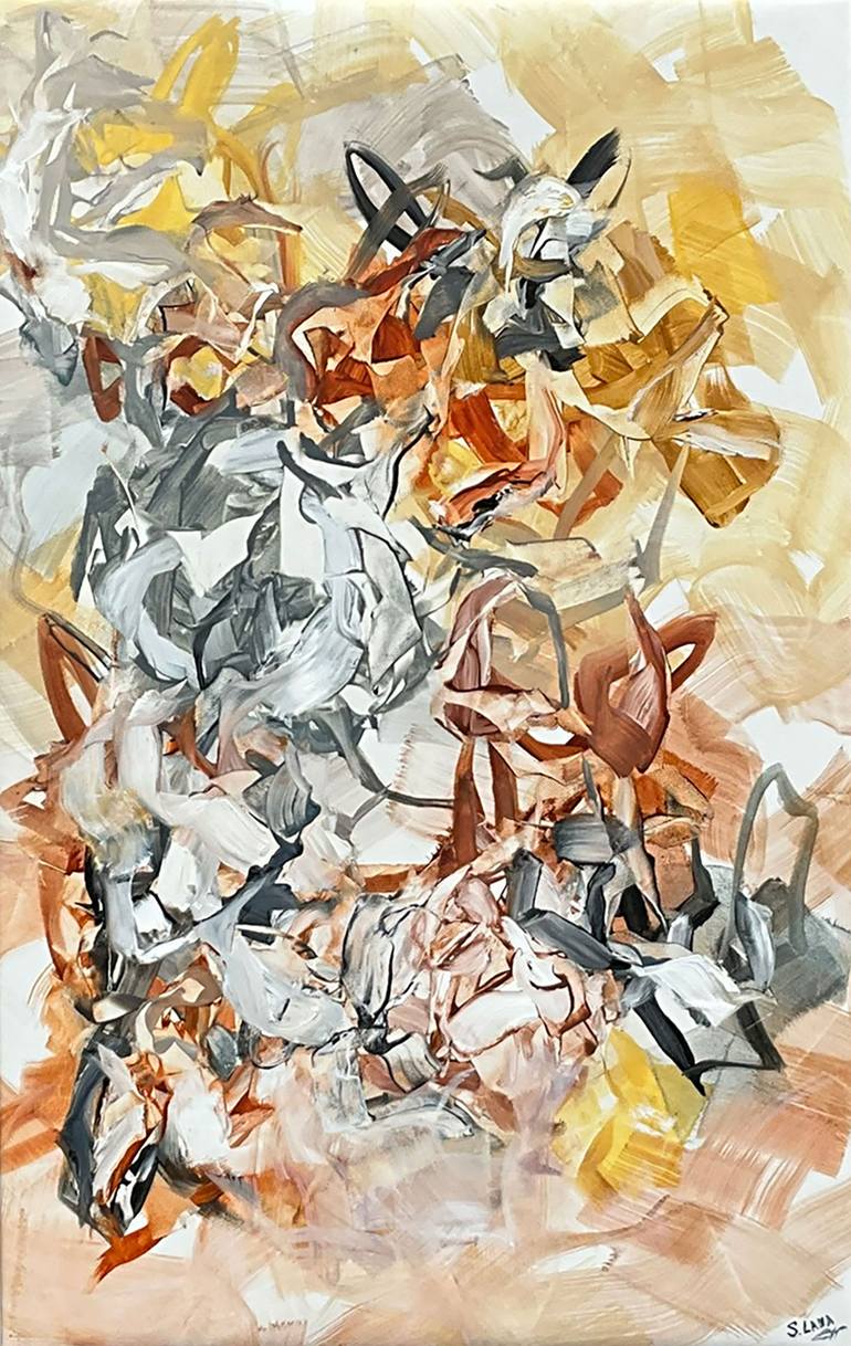 Original Abstract Painting by Svitlana Pryhodko | Abstract Art on Canvas | Where Warmth Settles II