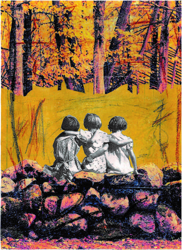 Print of Impressionism Children Collage by Nora Bland