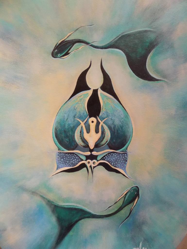 Original Fine Art Fish Painting by Ellada Amvrosiadou