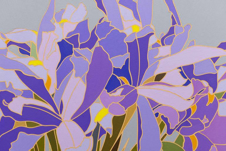 Original Geometric Floral Painting by Todd Koelmel