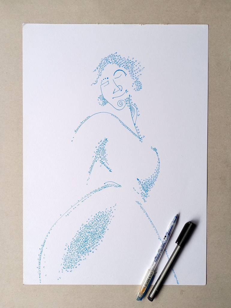 Original Contemporary Nude Drawing by Diogenis Papadopoulos