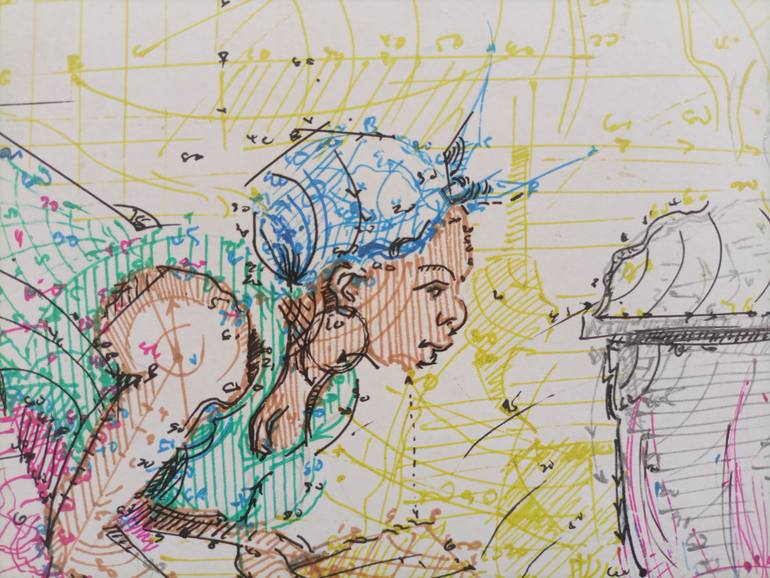 Original Contemporary Rural Life Drawing by Diogenis Papadopoulos