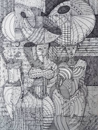 Print of Figurative Abstract Drawings by Diogenis Papadopoulos