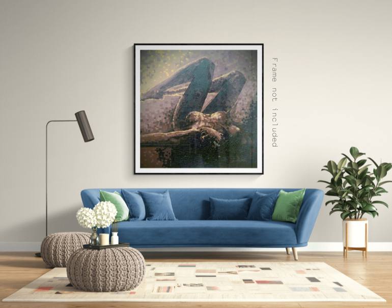 Original Art Deco Nude Collage by Diogenis Papadopoulos