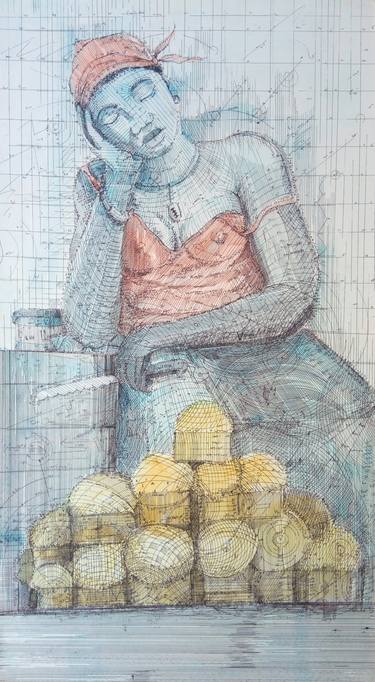 Mathematical Drawing, "Matters Of Life" Bread Seller, Wall Art thumb
