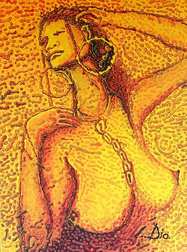 Print of Impressionism Nude Paintings by Diogenis Papadopoulos