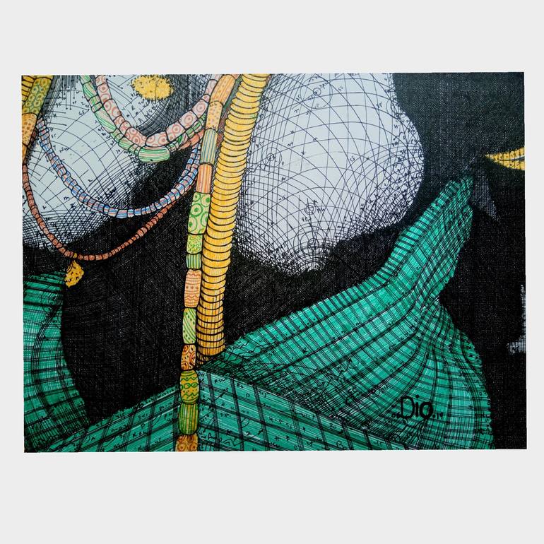 Original Expressionism Nude Drawing by Diogenis Papadopoulos