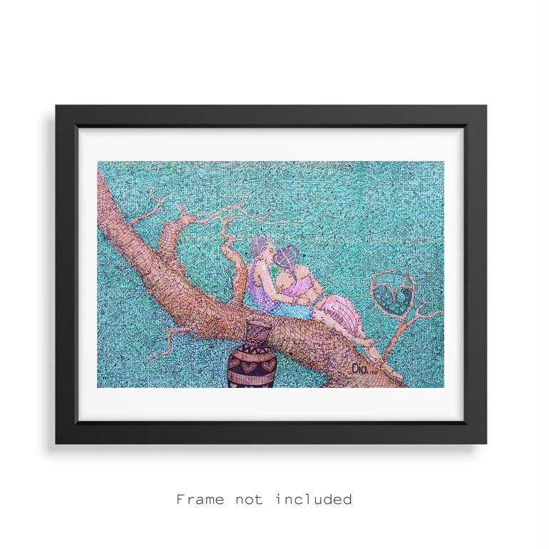 Original Conceptual Love Painting by Diogenis Papadopoulos