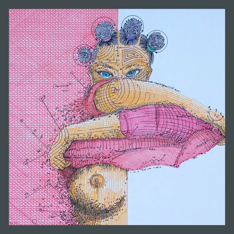 Original Other Nude Drawing by Diogenis Papadopoulos